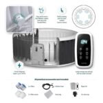 Wave Atlantic 4-Person Round inflatable Hot Tub with integrated Heater and Aquajet Massage System - Image 9