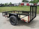 5×8 Powder Coated Dovetail Utility Trailer Single 3,500lb Axle - Image 3